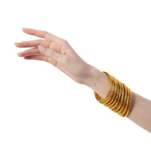 Load image into Gallery viewer, Budhagirl Gold All Weather Bangles, Set of 9 LARGE