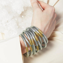Load image into Gallery viewer, Budhagirl Silver All Weather Bangles, Set of 9 LARGE