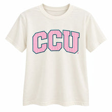 Load image into Gallery viewer, CCU Varsity Pink Stripe Tee