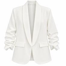 Load image into Gallery viewer, CCU- Coastal Carolina Script Ruched Sleeve Blazer (Bling)