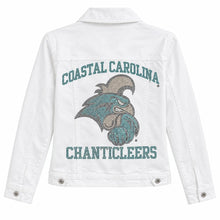 Load image into Gallery viewer, CCU- Coastal Carolina Chauncey Bling White Denim Jacket