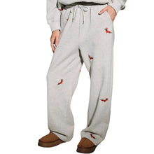 Load image into Gallery viewer, Embroidered Christmas Dachshund Sweatpants