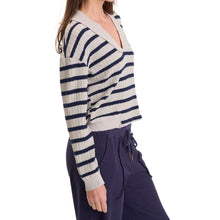 Load image into Gallery viewer, XCVI Fonz Striped V-Neck Top