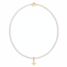 Load image into Gallery viewer, enewton Hope Classic Milkshake Signature Cross Small Gold Charm Bead Bracelet