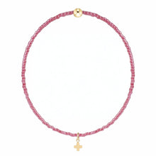 Load image into Gallery viewer, enewton Hope Classic Pink Champagne Signature Cross Small Gold Charm Bead Bracelet
