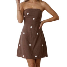 Load image into Gallery viewer, Polka Dot Strapless Mini Dress