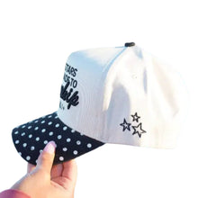 Load image into Gallery viewer, Stars Were Made To Worship - Black Polka Dot Trucker Hat