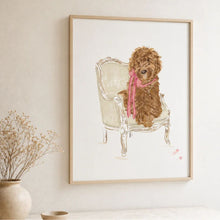 Load image into Gallery viewer, Rebecca Illustrated Sit Pretty Doodle Dog Art Print 8X10