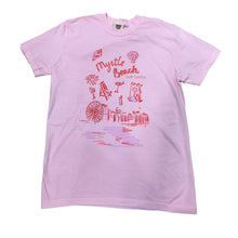 Load image into Gallery viewer, Myrtle Beach Illustrated Tee Pink