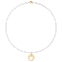 Load image into Gallery viewer, hope classic bracelet - white - star small gold disc