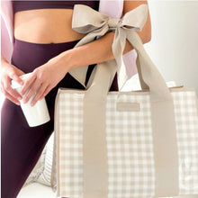 Load image into Gallery viewer, Case Mate Latte Gingham Bow Jelly Tote