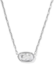 Load image into Gallery viewer, Kendra Scott Elisa Luxe Silver Necklace in White CZ