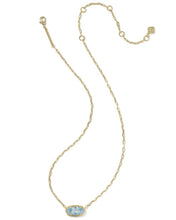 Load image into Gallery viewer, Kendra Scott Elisa Luxe Necklace in Light Blue CZ