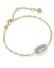 Load image into Gallery viewer, Kendra Scott Elaina Luxe Gold Chain Bracelet in Light Blue CZ