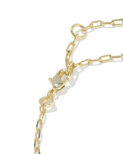 Load image into Gallery viewer, Kendra Scott Elaina Luxe Gold Chain Bracelet in Light Blue CZ