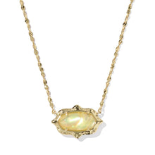 Load image into Gallery viewer, Kendra Scott Elisa Scallop Frame Gold Short Pendant Necklace