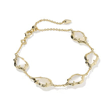 Load image into Gallery viewer, Kendra Scott Adriana Scallop Frame Gold Delicate Chain Bracelet