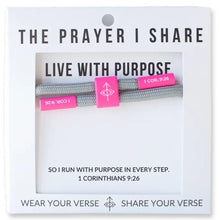 Load image into Gallery viewer, Live with Purpose Bracelet, Christian Cord Bracelet