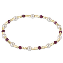 Load image into Gallery viewer, enewton pearl sincerity pattern 4mm bead bracelet - ruby