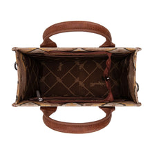 Load image into Gallery viewer, Wrangler Aztec Pattern Dual Sided Print -Tote/Crossbody - Light Brown