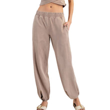Load image into Gallery viewer, Mineral Wash Crop Top & Pant Set