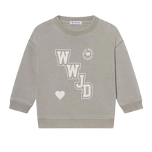 Load image into Gallery viewer, Elevated Faith WWJD Varsity Kids Crewneck
