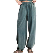 Load image into Gallery viewer, Mineral Wash Crop Top & Pant Set
