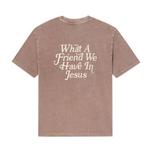 Load image into Gallery viewer, Elevated Faith What A Friend in Jesus Brown Unisex Tee