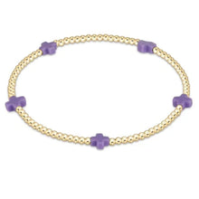 Load image into Gallery viewer, enewton Signature Cross Gold Small 2mm Bracelet - Purple