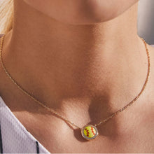 Load image into Gallery viewer, Softball Gold Short Pendant Necklace