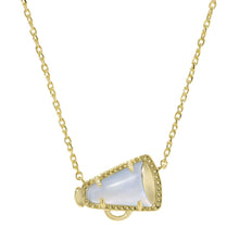 Load image into Gallery viewer, Cheer Gold Short Pendant Necklace-Periwinkle Illusion