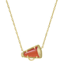 Load image into Gallery viewer, Cheer Gold Short Pendant Necklace-Papaya Mother of Pearl