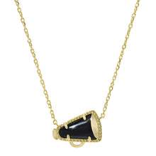 Load image into Gallery viewer, Cheer Gold Short Pendant Necklace-Black Agate