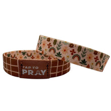Load image into Gallery viewer, TAP TO PRAY WRISTBANDS - PRAIRIE & PLAID-LARGE