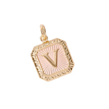 Load image into Gallery viewer, &Livy Two Tone Letter Charm-V