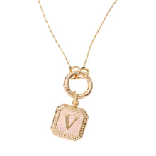 Load image into Gallery viewer, &Livy Two Tone Letter Charm-V