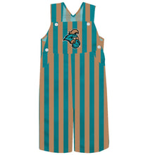 Load image into Gallery viewer, CCU Youth Striped Overall Bibs