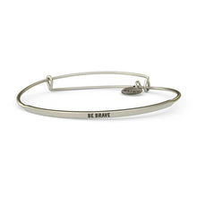 Load image into Gallery viewer, &LIVY Be Brave Bangle-Antique Silver