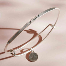 Load image into Gallery viewer, &LIVY Love Bangle-Antique Silver
