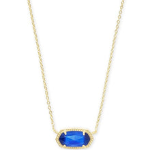 Load image into Gallery viewer, Kendra Scott Elisa Gold Pendant Necklace Cobalt Cat's Eye