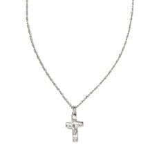 Load image into Gallery viewer, Kendra Scott Cross Pendant Necklace Rhodium