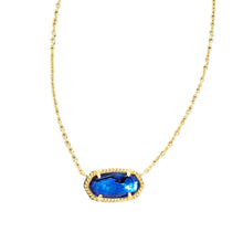 Load image into Gallery viewer, Kendra Scott Elisa Necklace Navy Abalone