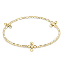 Load image into Gallery viewer, enewton Signature Cross Gold Pattern 2mm Bead Bracelet-Classic Beaded Signature Cross Gold
