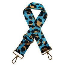 Load image into Gallery viewer, Teal &amp; Bronze Leopard Purse Strap
