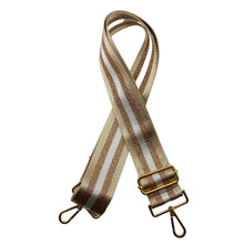 Load image into Gallery viewer, Striped Gold &amp; Bronze Purse Strap
