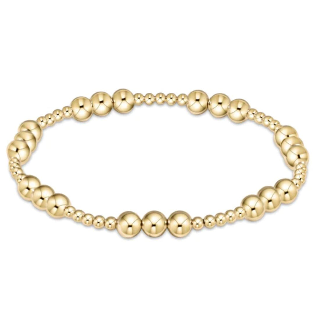 enewton Classic Joy Pattern 5mm Bead Bracelet - Gold