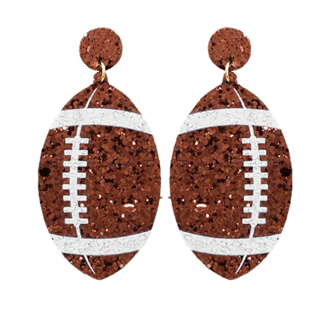 Football Glitter Earring