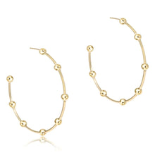 Load image into Gallery viewer, enewton Beaded Simplicity 1.5" Post Hoop - 4mm gold
