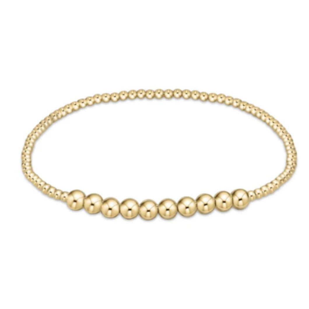 enewton Classic Gold Beaded Bliss 2mm Bead Bracelet-4mm Gold
