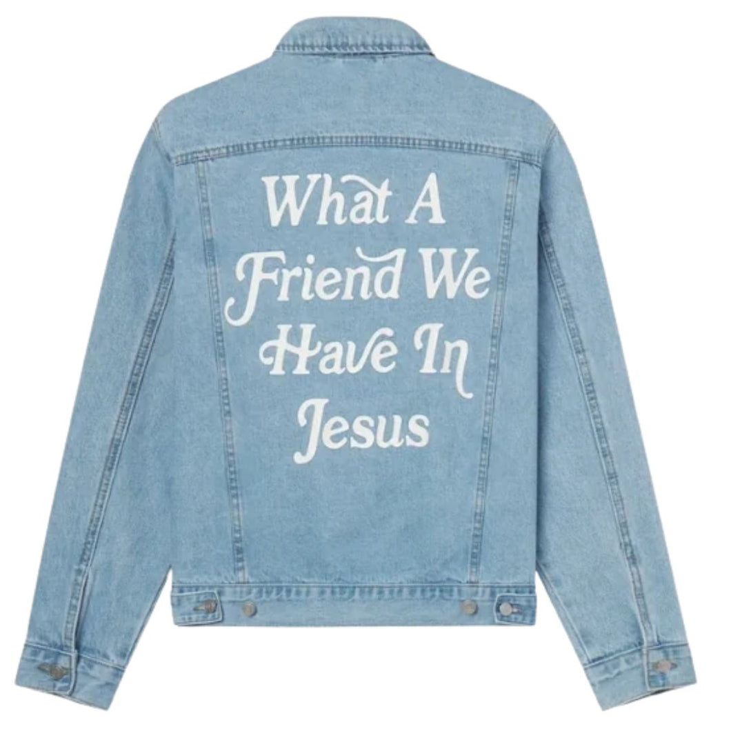 Elevated Faith What a Friend We Have in Jesus Denim Jacket – Gemini ...